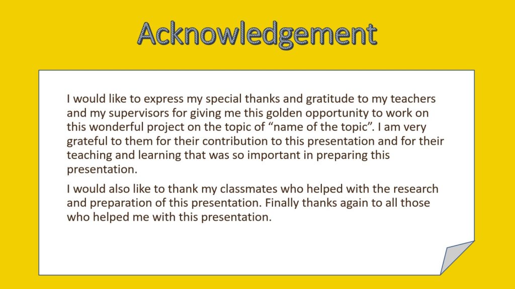 how to write a research acknowledgement